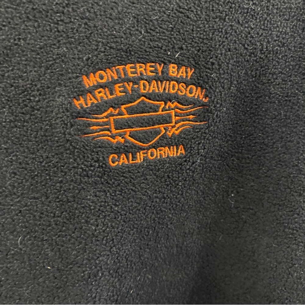 Vintage Harley-Davidson Fleece Vest Mens XL Black Sleeveless California - Picture 8 of 9